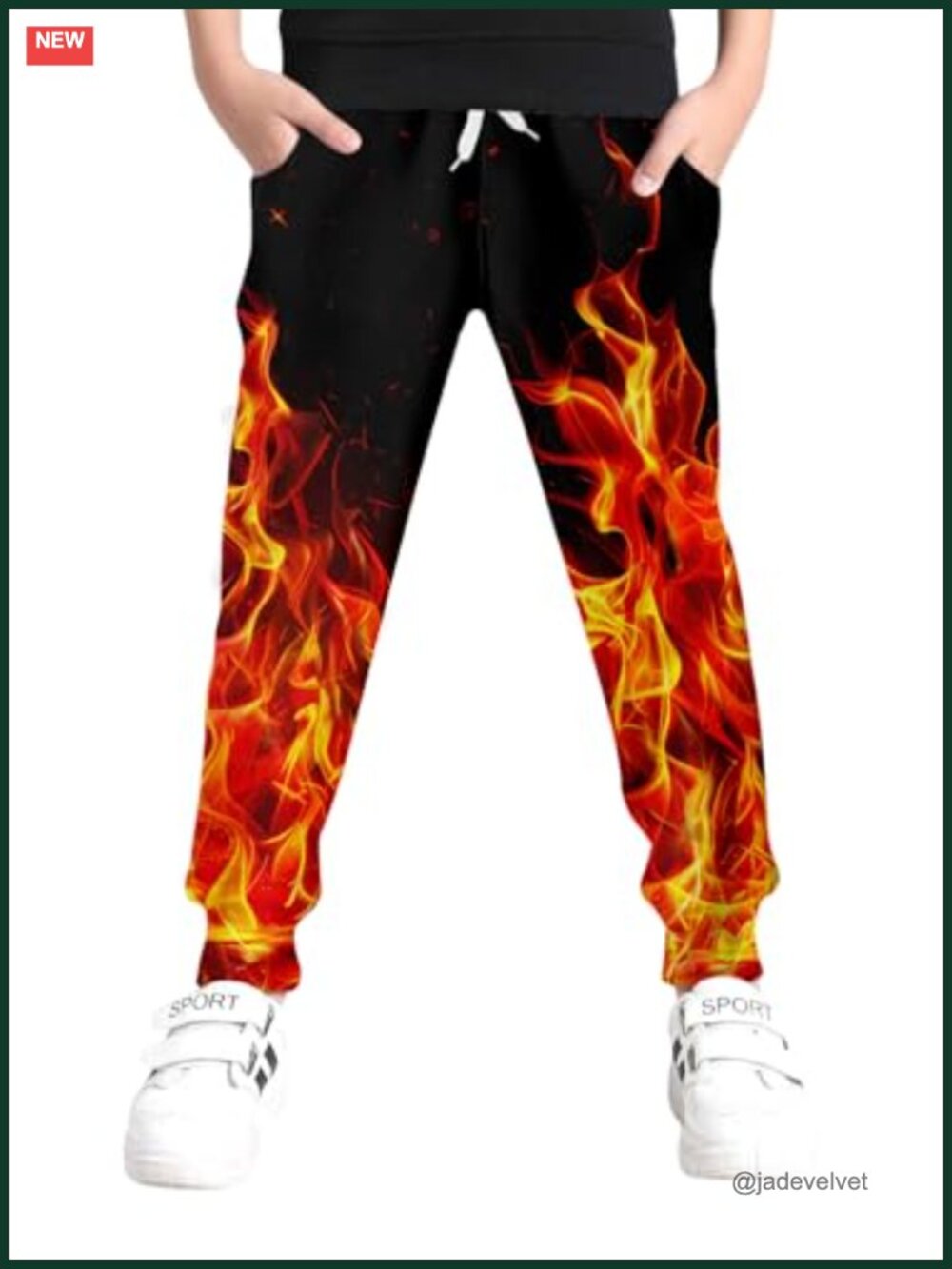 Boys Joggers Funny Print Sweatpants with Drawstring Elastic Waist